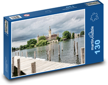 Schwerin - Německo, jezero Puzzle 130 - 28,7x20 cm