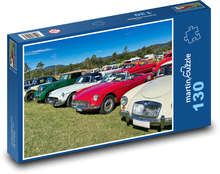 Klasická auta Puzzle 130 dílků - 28,7 x 20 cm