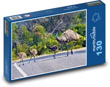 Emu Strauß mit Jungen Puzzle 130 Teile - 28,7x20 cm