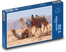 Poušť - velbloudi Puzzle 130 dílků - 28,7 x 20 cm