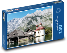 Königssee - jazero, Nemecko Puzzle 130 dielikov - 28,7 x 20 cm 