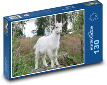 Biela koza Puzzle 130 dielikov - 28,7 x 20 cm