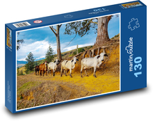 Kravy - hovädzí dobytok Puzzle 130 dielikov - 28,7 x 20 cm 