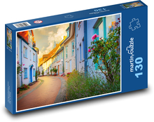 Město - východ slunce Puzzle 130 dílků - 28,7 x 20 cm