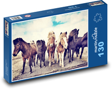 Icelandic horses Puzzle 130 pieces - 28.7 x 20 cm 
