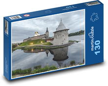 Twierdza, zamek, rów Puzzle 130 elementów - 28,7x20 cm