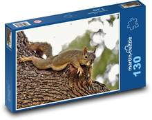 Veverička hnedá Puzzle 130 dielikov - 28,7 x 20 cm