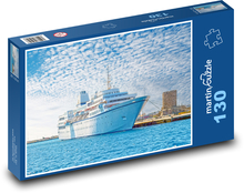 Łódź - port Puzzle 130 elementów - 28,7x20 cm