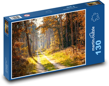 Podzim - lesní cesta Puzzle 130 dílků - 28,7 x 20 cm