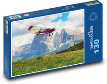 Samolot - góry Puzzle 130 elementów - 28,7x20 cm