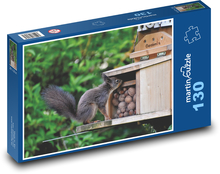 Squirrel - walnut Puzzle 130 pieces - 28.7 x 20 cm
