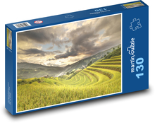 Vietnam - rýže, terasy Puzzle 130 dílků - 28,7 x 20 cm