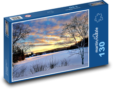 Krajobraz - zachód słońca Puzzle 130 elementów - 28,7x20 cm