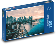 Stadt - Sonnenuntergang Puzzle 130 Teile - 28,7x20 cm