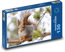 Veverička - hlodavec Puzzle 130 dielikov - 28,7 x 20 cm 