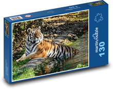 Tygr ve vodě Puzzle 130 dílků - 28,7 x 20 cm