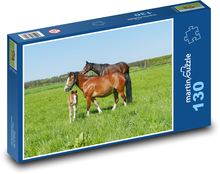 Stádo koní Puzzle 130 dielikov - 28,7 x 20 cm 