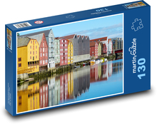 Norsko - Trondheim Puzzle 130 dílků - 28,7 x 20 cm