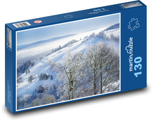 Hory - zimní krajina Puzzle 130 dílků - 28,7 x 20 cm