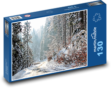 Zimná cesta Puzzle 130 dielikov - 28,7 x 20 cm