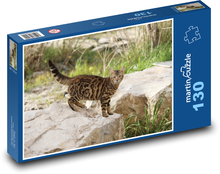 Divoká kočka Puzzle 130 dílků - 28,7 x 20 cm