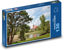 Park - kostel Puzzle 130 dílků - 28,7 x 20 cm