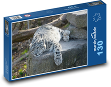 Irbis - snežný leopard Puzzle 130 dielikov - 28,7 x 20 cm 