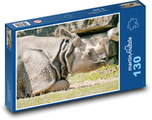 Nashorn - Säugetier Puzzle 130 Teile - 28,7x20 cm