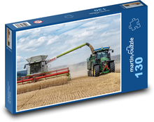 Kombajn a traktor - sklizeň Puzzle 130 dílků - 28,7 x 20 cm