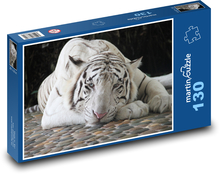 Biely tiger Puzzle 130 dielikov - 28,7 x 20 cm 