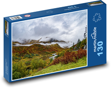 Hory, údolí, mraky Puzzle 130 dílků - 28,7 x 20 cm