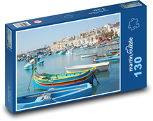 Wioska rybacka - port Puzzle 130 elementów - 28,7x20 cm