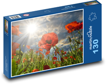 Slunce - vlčí máky Puzzle 130 - 28,7x20 cm