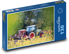 Traktor - poľnohospodársky stroj Puzzle 130 dielikov - 28,7 x 20 cm 