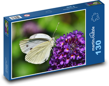 Motýl - hmyz na květině Puzzle 130 dílků - 28,7 x 20 cm
