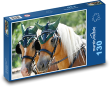 Koně Puzzle 130 dílků - 28,7 x 20 cm