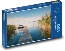 Molo - kotviště, západ slunce Puzzle 130 dílků - 28,7 x 20 cm