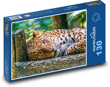 Leopard - zvíře Puzzle 130 dílků - 28,7 x 20 cm