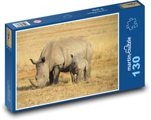 Nosorožec - Africká republika Puzzle 130 - 28,7x20 cm