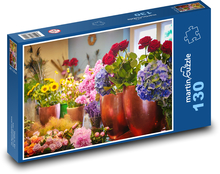 Kvety - ruže, kvetinárstvo Puzzle 130 dielikov - 28,7 x 20 cm 