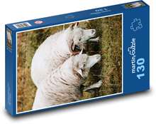Sheep on pasture. Puzzle 130 pieces - 28.7 x 20 cm
