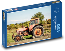 Alter roter Traktor Puzzle 130 Teile - 28,7x20 cm