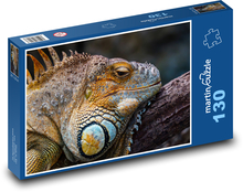 Unavený leguán na pobočke Puzzle 130 dielikov - 28,7 x 20 cm
