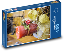 Vánoční svíčka Puzzle 130 dílků - 28,7 x 20 cm