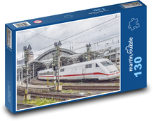 Pociąg odjeżdża ze stacji Puzzle 130 elementów - 28,7x20 cm