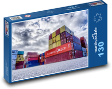 Container Port Puzzle 130 pieces - 28.7 x 20 cm 
