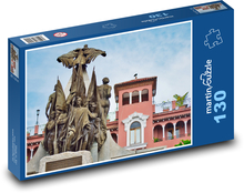 Monumentální pomník se sochami Puzzle 130 dílků - 28,7 x 20 cm