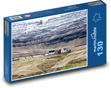 Domy na Faerských ostrovech Puzzle 130 dílků - 28,7 x 20 cm